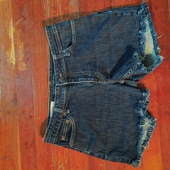 Banana Republic Dark Wash Denim Cut off Jean Shorts 33 in Waist - Picture 1 of 8